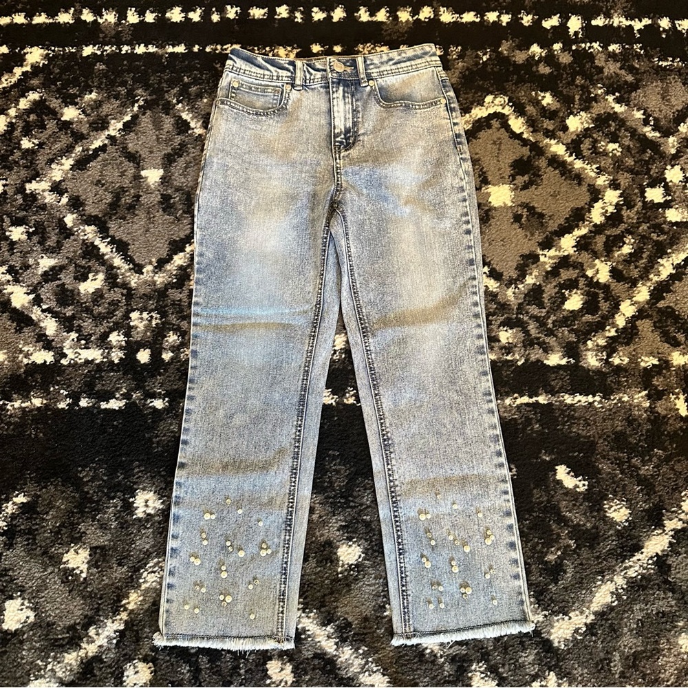 Cato’s Stylish Girl's Blue Jeans with Embellishments Sz 12